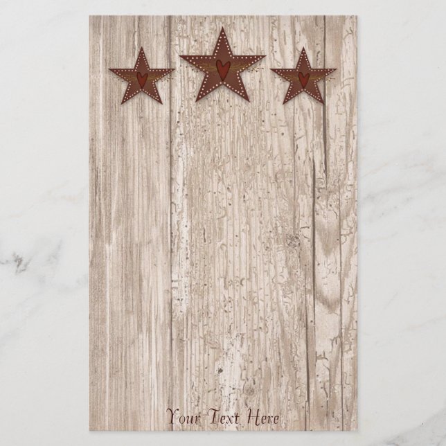 Punched Tin Star Stationery Briefpapier (Vorderseite)
