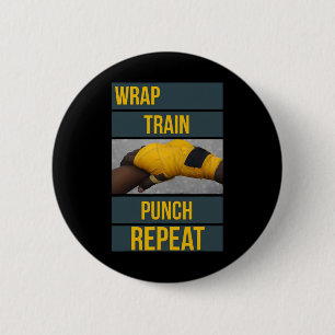 Punchy Grafik Wrap Train Punch Wiederholung, Boxen Button