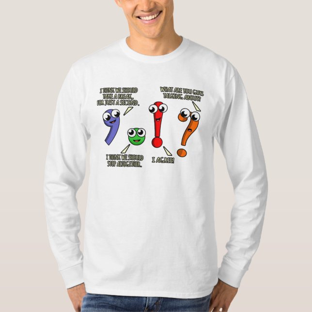 Punctuation Marks English Language Teacher Student T-Shirt (Vorderseite)