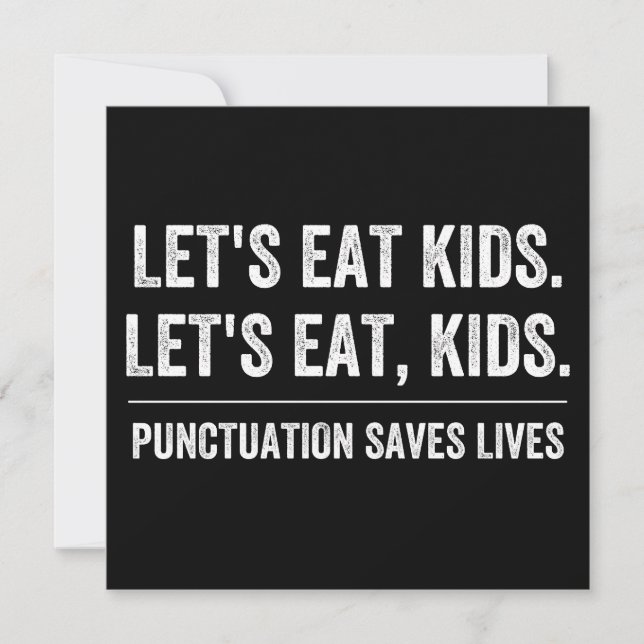 Punctuation Saves Lives Save The Date (Vorderseite)