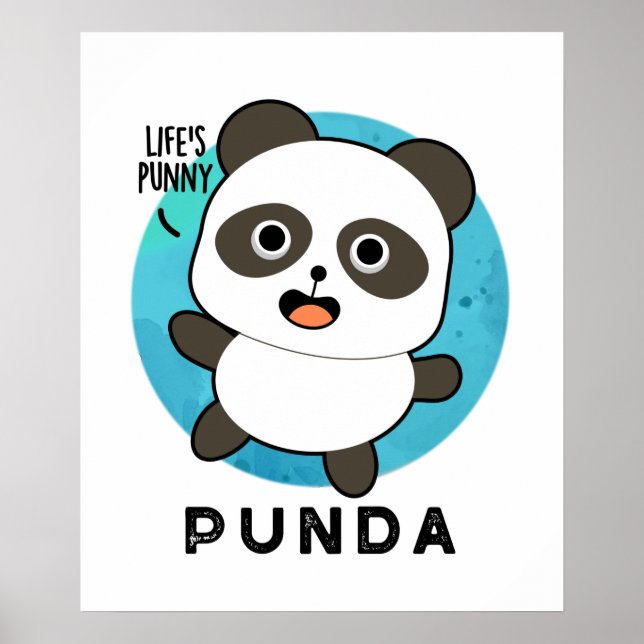 Punda Funny Animal Panda Pun Poster (Vorne)