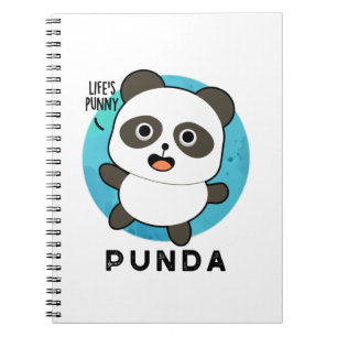 Punda Lustiges Tier Panda Wortspiel Notizblock