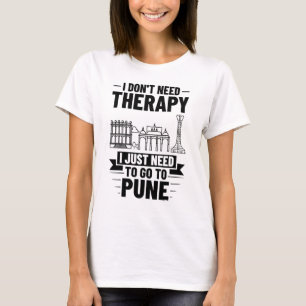 Pune India City Skyline Map Travel 1 T-Shirt