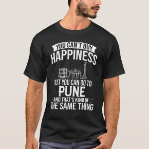 Pune Indien Stadt Skyline Karte Reise T-Shirt