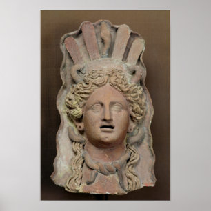 Punic Maske, die Demeter darstellt Poster