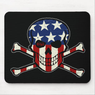 Punisher-Schädel-Americanaflaggen-Grafik Mousepad