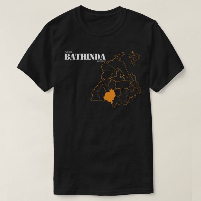 Punjab Bathinda District Classic T - Shirt (Design vorne)