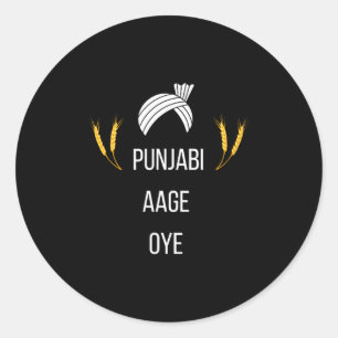Punjabi Aa Gaye Oye Diljit Dosanjh Lohri-Geschenk  Runder Aufkleber