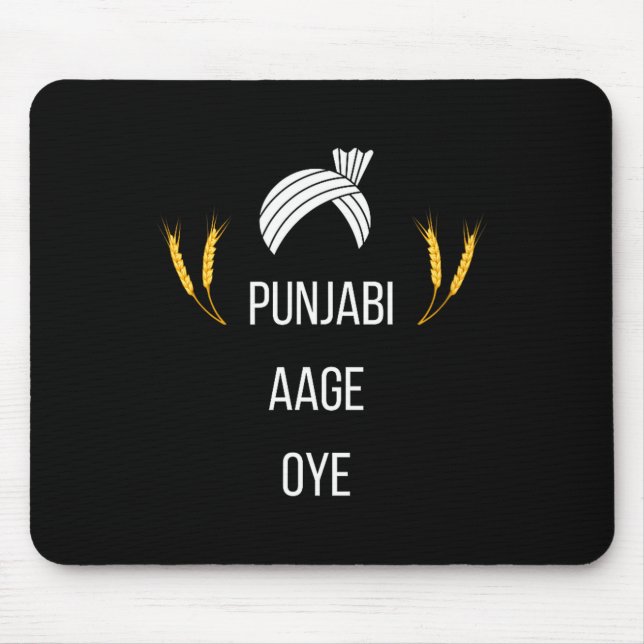 Punjabi Aa Gaye Oye Diljit Dosanjh Lohri Gift Holi Mousepad (Vorne)