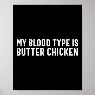 Punjabi Butter Chicken Lustiges Desi-Essen Indisch Poster