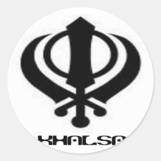 Punjabi Khanda Sikh Khalsa Design Merchandise Runder Aufkleber