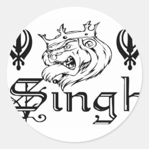 Punjabi Khanda SikhKhalsa Waren Runder Aufkleber