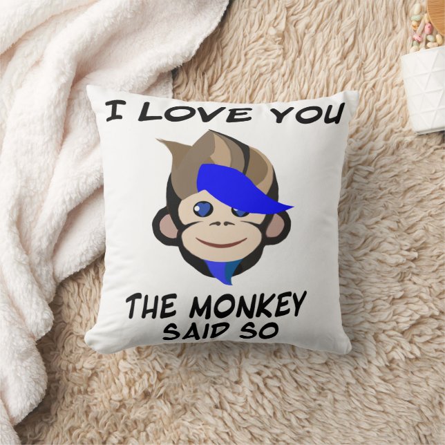 Punk Affe niedliche Liebe Kinderzimmer Kinderzimme Kissen (Decke)