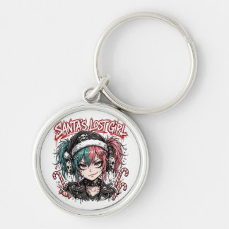 Punk Anime Weihnachtsanhänger Santa Mädchen Gesche Schlüsselanhänger