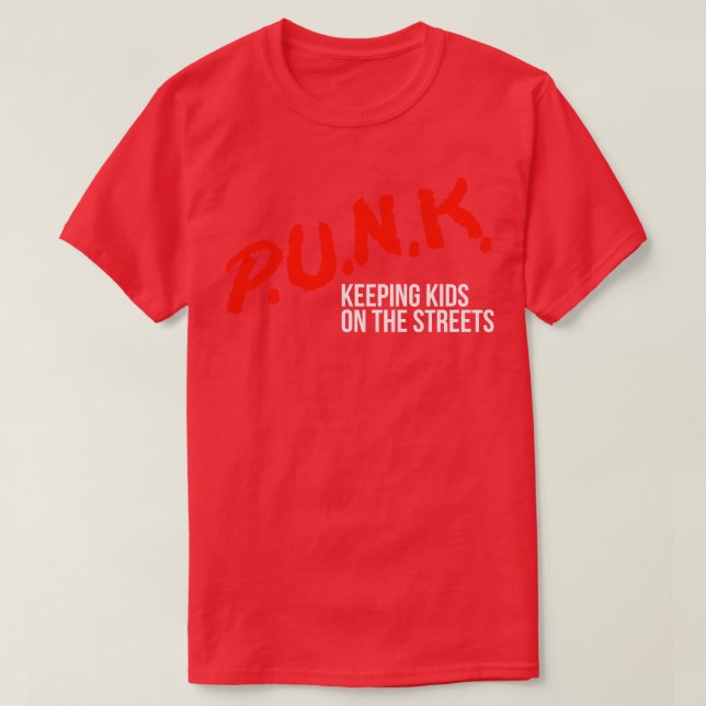 PUNK Behaltend Kinder auf der Straße T-Shirt (Design vorne)