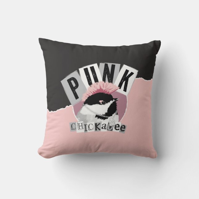 Punk Chickadee Kissen (Vorderseite)