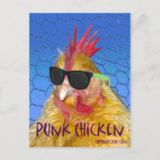 Punk Chicken Postkarte
