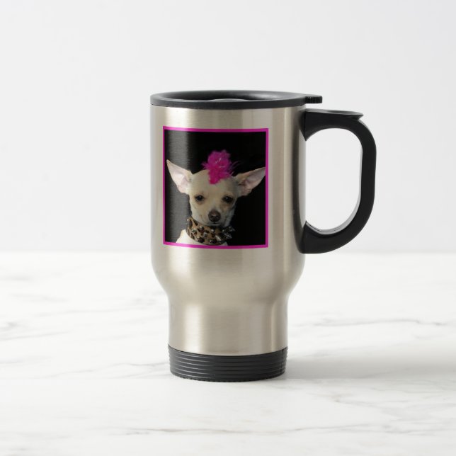 Punk-Chihuahua-Tasse Reisebecher (Rechts)