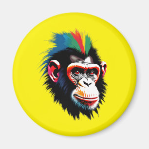 Punk Chimp Magnet