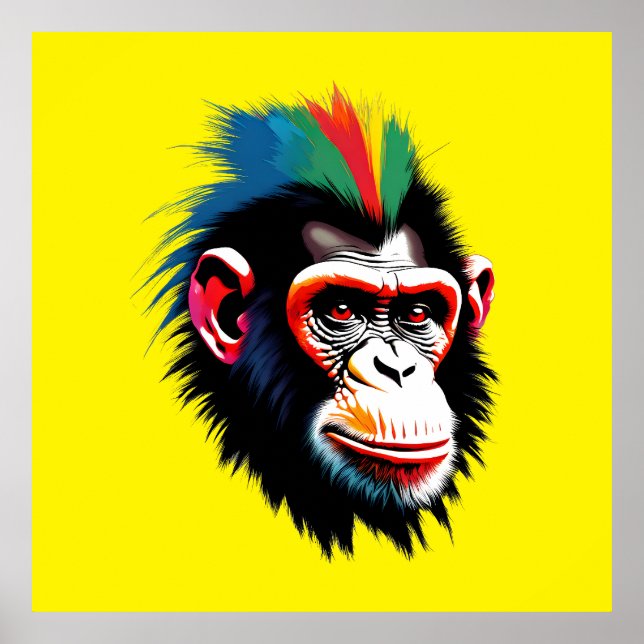 Punk Chimp Poster (Vorne)