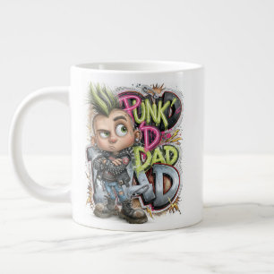Punk Dad Rebellion Grün Jumbo-Tasse