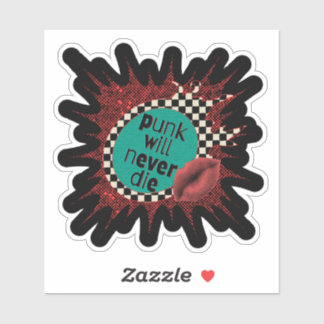 Punk Die niemals Single-Aufkleber Aufkleber