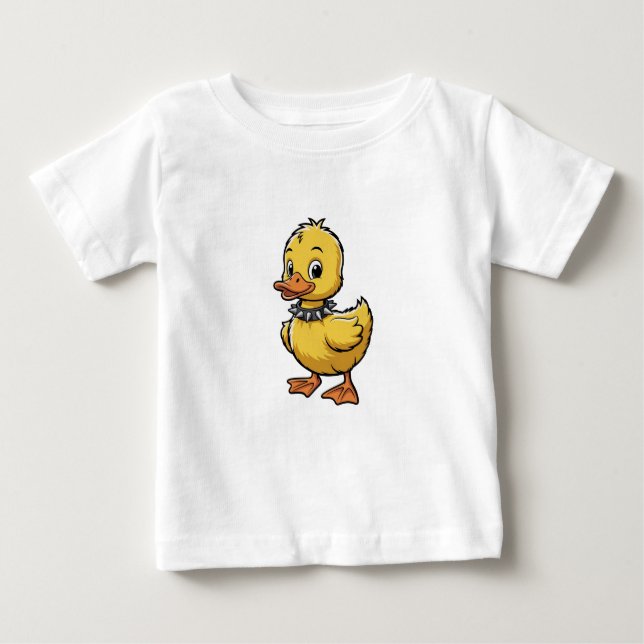 Punk Duckling – Funny Rebel Animal Art Baby T-shirt (Vorderseite)