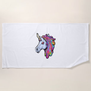 Punk Einhorn Lustig Ironisch Cooler Einhorn Punk R Strandtuch