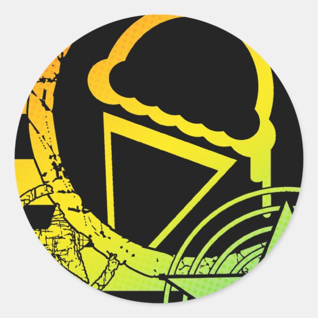 Punk-Eistropfen Runder Aufkleber (Vorderseite)