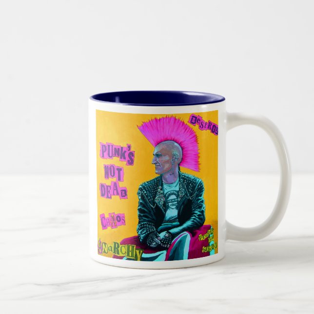 Punk England 1977 Zweifarbige Tasse (Rechts)