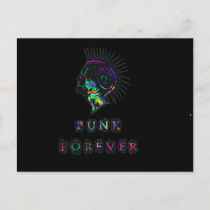 PUNK FOREVER GANGSTER GANG REBELLION MOTTO SYMBOL POSTKARTE