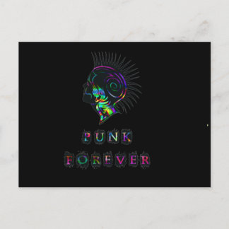 PUNK FOREVER GANGSTER GANG REBELLION MOTTO SYMBOL POSTKARTE