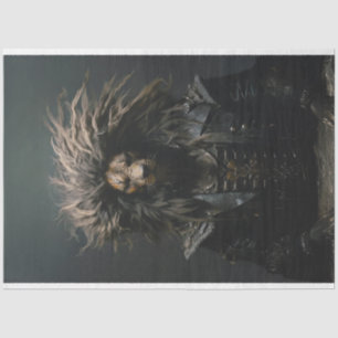 Punk Gang African Lion in Leather Decoupage Seidenpapier