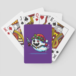 Punk Ghost Christmas - Edgy Pixel Art Holiday Spielkarten