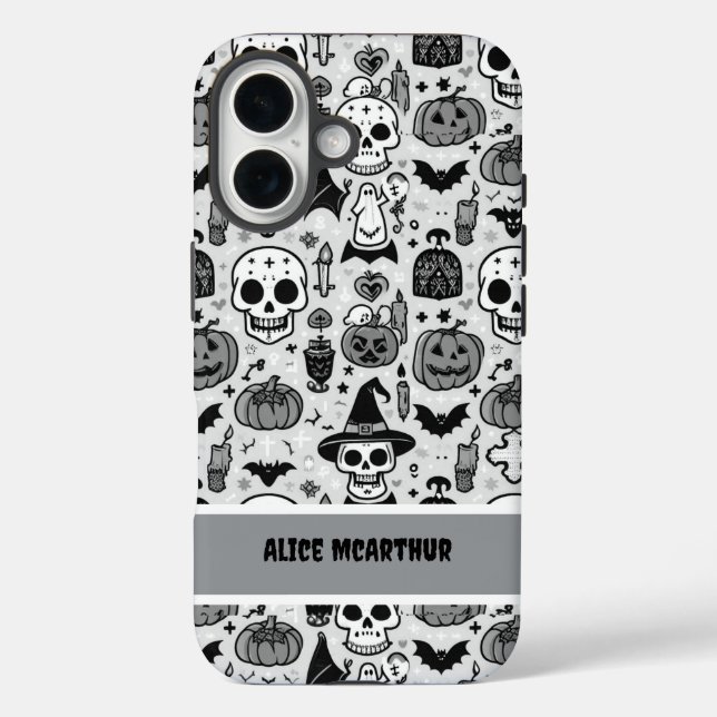 Punk Halloween Trick oder Treat Individuelle Name Case-Mate iPhone Hülle (Rückseite)