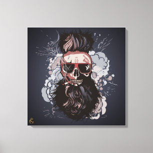 Punk Hipster G-Skulls Musisian-Schädel Leinwanddruck