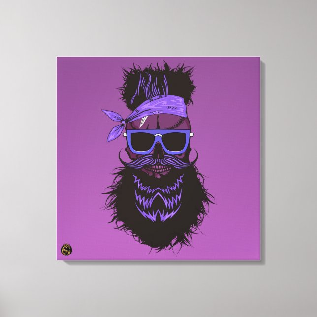 Punk Hipster G-Skulls Pirat Leinwanddruck (Vorderseite)