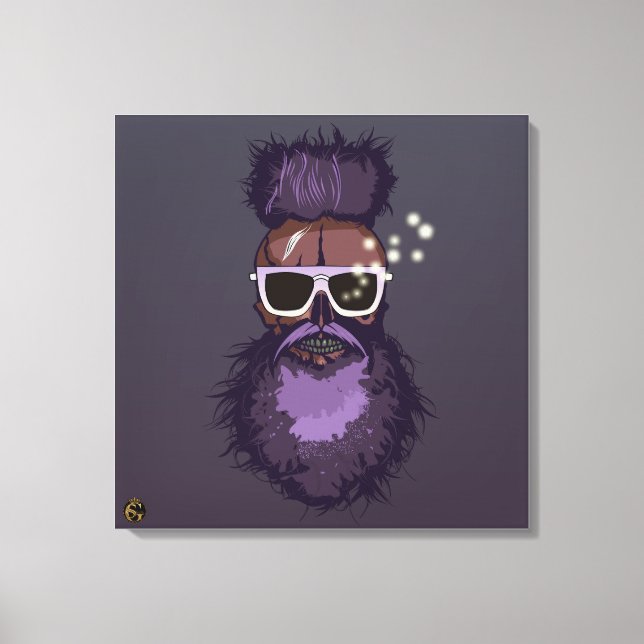 Punk-Hipster G-Skulls-Schädel Leinwanddruck (Vorderseite)