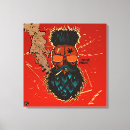 Punk Hipster G-Skulls Schädel need more Leinwanddruck