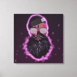 Punk-Hipster G-Skulls-Schädel-Pferde Leinwanddruck