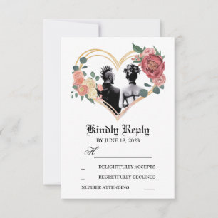 Punk-Hochzeit RSVP Karte