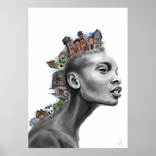 Punk House Hair Girl Poster (Vorne)