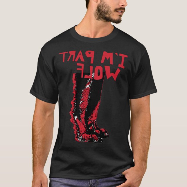Punk in Teil Wolf Wildtier T-Shirt (Vorderseite)