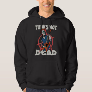 Punk ist nicht tot Anarchie Skelett Gitarre Vintag Hoodie