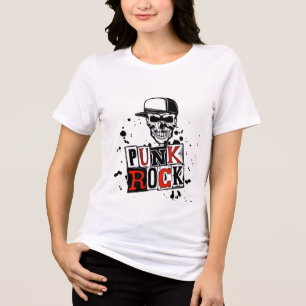 Punk ist nicht tot: Der raue Totenkopf Tri-Blend Shirt