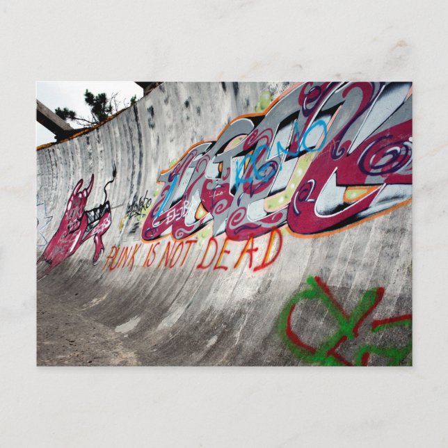 Punk ist nicht tot. olympische Bobbahn, Sarajevo Postkarte (Vorderseite)