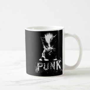 Punk-Kätzchen mit Mohawk-Nge-Gothic-Design  Kaffeetasse