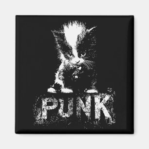 Punk-Kätzchen mit Mohawk-Nge-Gothic-Design Magnet