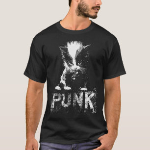 Punk-Kätzchen mit Mohawk-Nge-Gothic-Design T-Shirt
