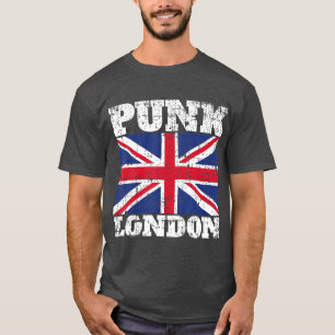 Punk London Punk Rock Vintage britische Flagge T-Shirt